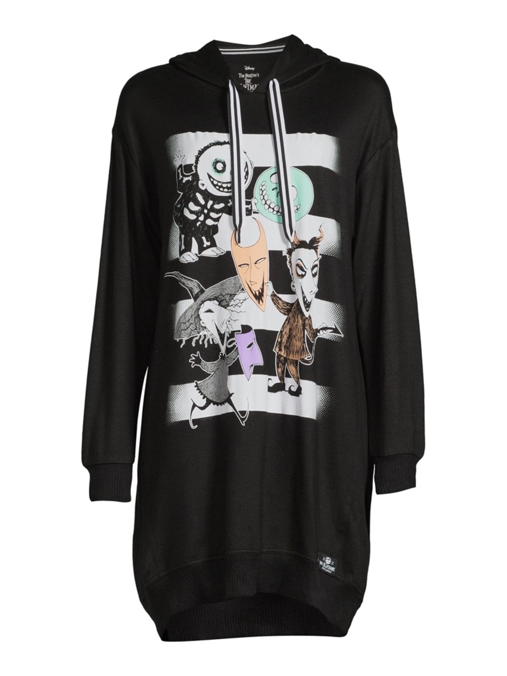 Disney Nightmare Before Christmas Black Hoodie with Lock, Shock, and Barrel